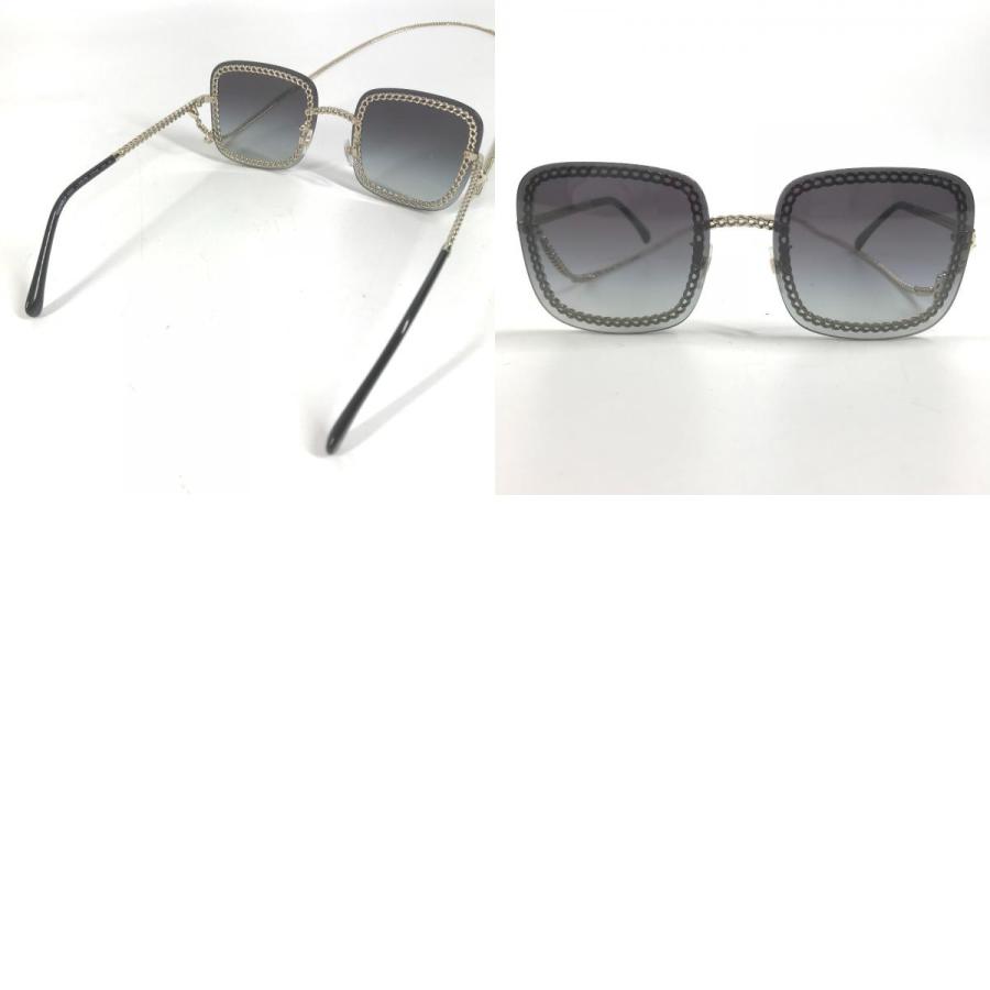 CHANEL シャネル 4244 CC ココマーク ロゴ チェーンストラップ付き 眼鏡 メガネ アイウェア サングラス ブラック ユニセックス【中古】 | CHANEL | 09