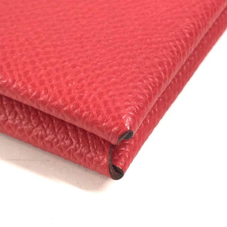 美品 HERMES エルメス カルヴィ 名刺入れ パスケース 2つ折り カードケース ルージュクー レッド ユニセックス【中古】 | HERMES | 05