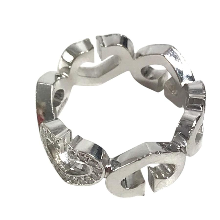 CARTIER カルティエ Cハート リング ダイヤ アクセサリー ジュエリー ダイヤ  K18 金 18K リング・指輪 シルバー レディース【中古】 | Cartier | 01