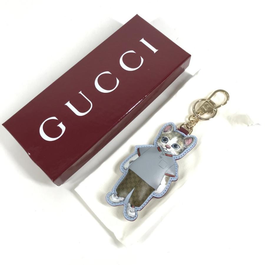 未使用 GUCCI グッチ 851742 ボリスキャット キーチャーム 猫 バッグチャーム ヒグチユウコ コラボ GGスプリーム キーホルダー 【中古】 | GUCCI | 09