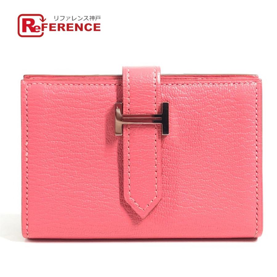 HERMES エルメス パッサン 財布 ウォレット ピンク ローズアザレ HERMES（エルメス） 美品 ベアン コンパクト コンパクトウォレット