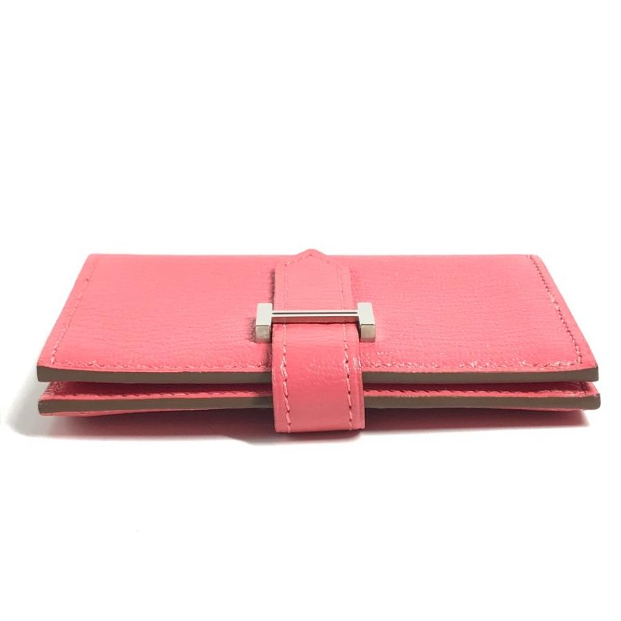 美品 HERMES エルメス ベアン コンパクト コンパクトウォレット  財布 カードケース コインケース ローズアザレ ピンク【中古】 | HERMES | 01