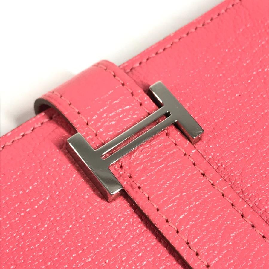 美品 HERMES エルメス ベアン コンパクト コンパクトウォレット  財布 カードケース コインケース ローズアザレ ピンク【中古】 | HERMES | 05