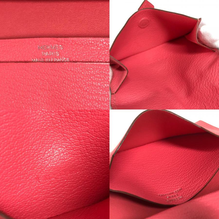 美品 HERMES エルメス ベアン コンパクト コンパクトウォレット  財布 カードケース コインケース ローズアザレ ピンク【中古】 | HERMES | 08