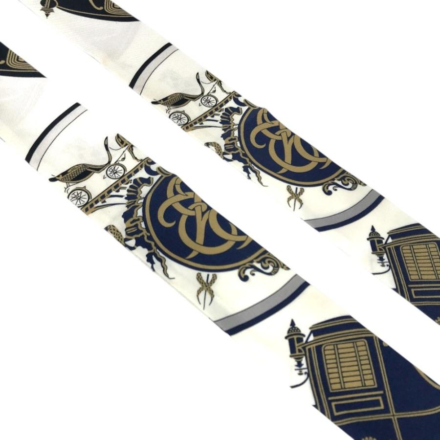 美品 HERMES エルメス ツイリー ツィリー バンドースカーフ アクセサリー 新タグ スカーフ ネイビー レディース【中古】 | HERMES | 02