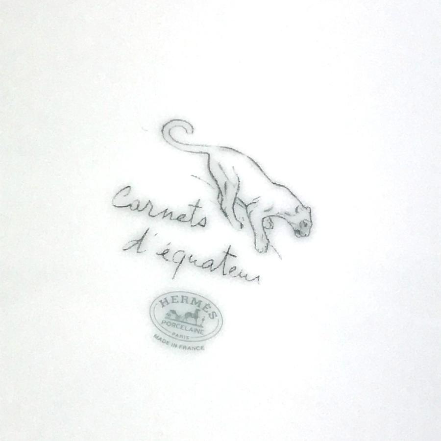未使用 HERMES エルメス P038207P 赤道直下のスケッチ　21ｃｍ  プレート 食器 皿 鹿 21cm デザートプレート お皿 マルチカラー【中古】 | HERMES | 05
