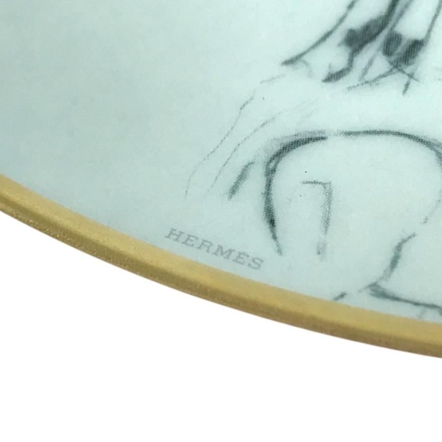 未使用 HERMES エルメス P038207P 赤道直下のスケッチ　21ｃｍ  プレート 食器 皿 鹿 21cm デザートプレート お皿 マルチカラー【中古】 | HERMES | 06
