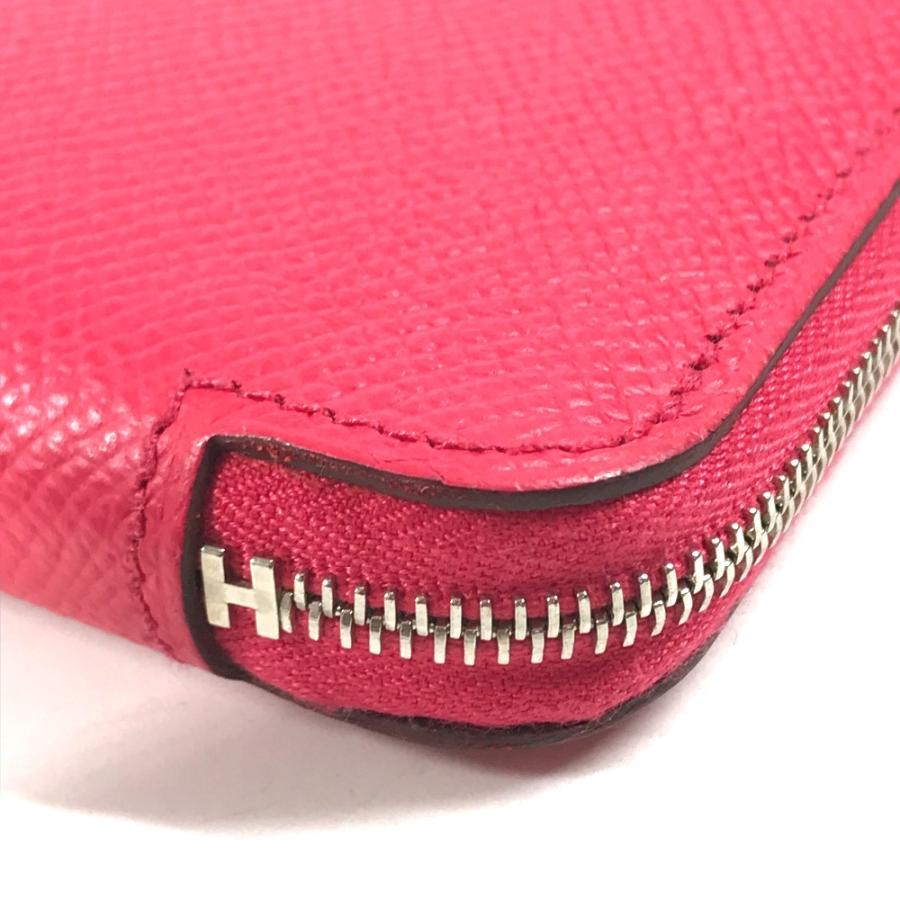 未使用 HERMES エルメス アザップロングシルクイン  ロングウォレット ラウンドファスナー 長財布 ローズエクストリーム ピンク 【中古】 | HERMES | 05