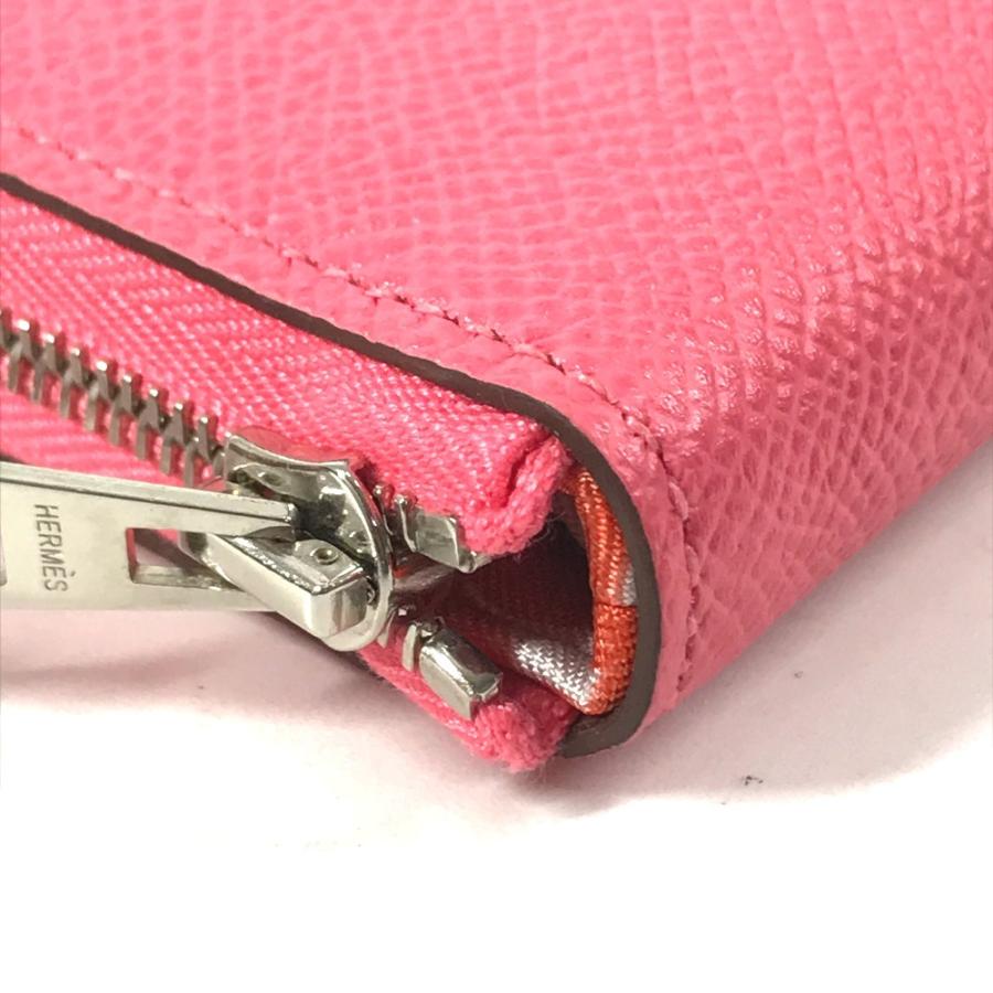 未使用 HERMES エルメス アザップロングシルクイン  ロングウォレット ラウンドファスナー 長財布 ローズアザレ ピンク【中古】 | HERMES | 06