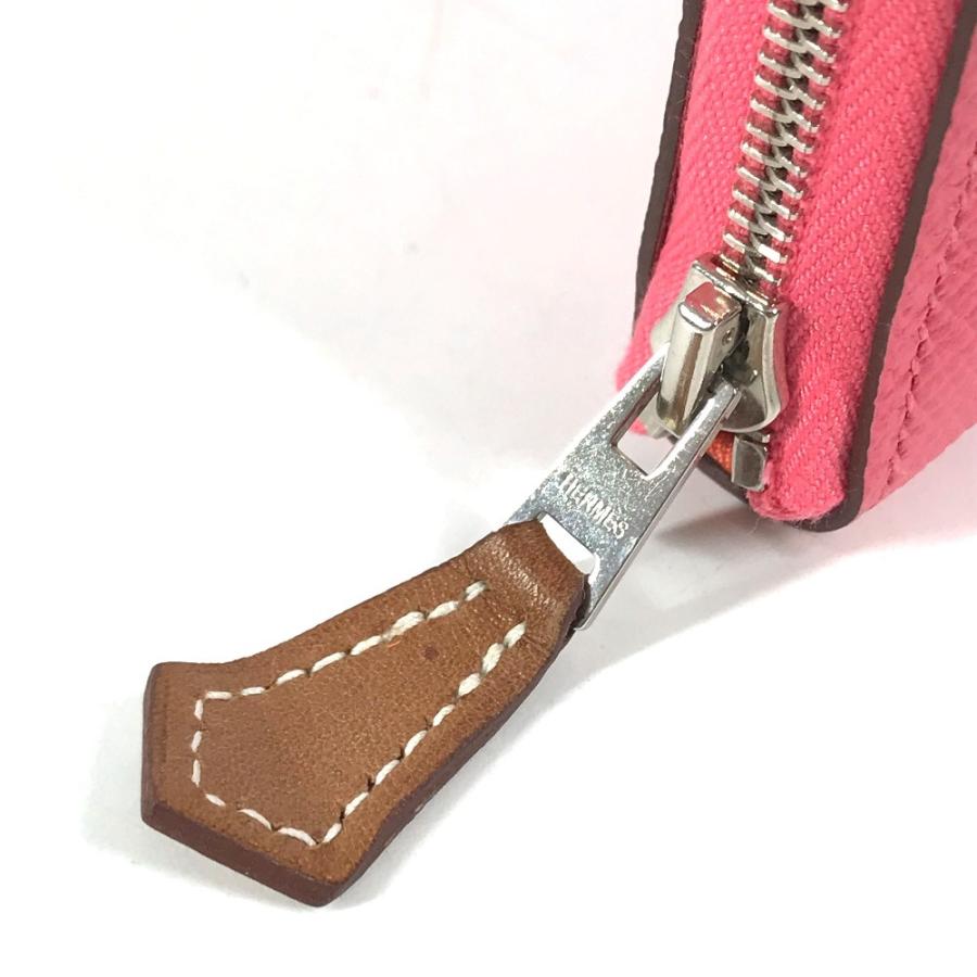 未使用 HERMES エルメス アザップロングシルクイン  ロングウォレット ラウンドファスナー 長財布 ローズアザレ ピンク【中古】 | HERMES | 07