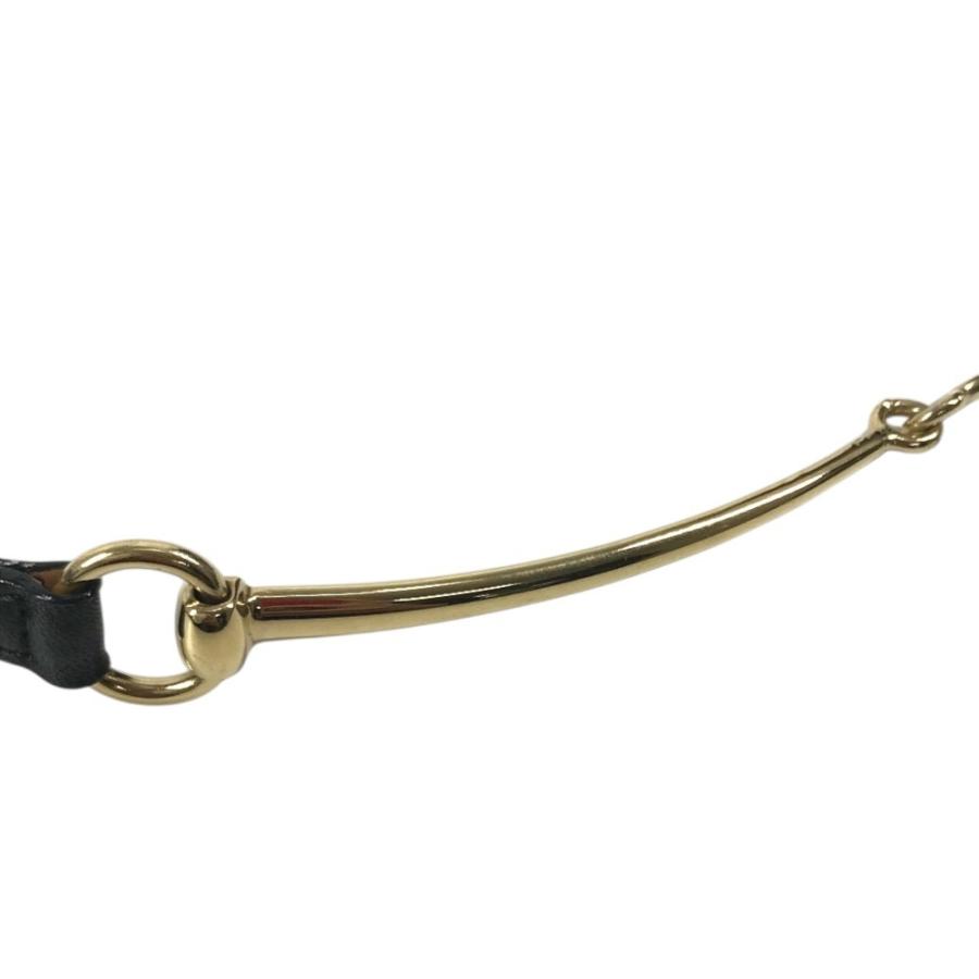 GUCCI グッチ 037-2194 ロゴ ホースビット 細ベルト ボトムス用 ベルト ブラック レディース【中古】 | GUCCI | 04