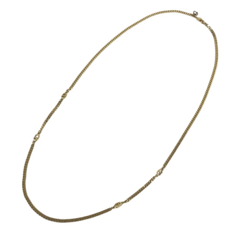 Dior ディオール ロングネックレス CDロゴ アクセサリー ジュエリー  ヴィンテージ ネックレス ゴールド ユニセックス【中古】 |  | 01