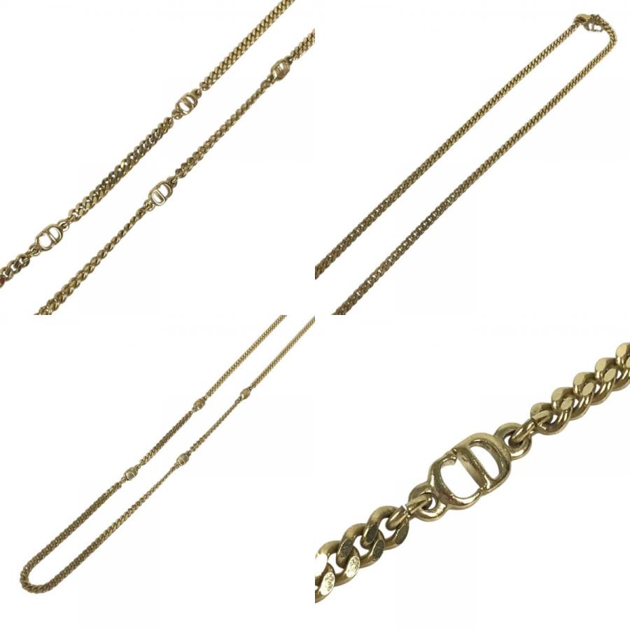 Dior ディオール ロングネックレス CDロゴ アクセサリー ジュエリー  ヴィンテージ ネックレス ゴールド ユニセックス【中古】 |  | 09