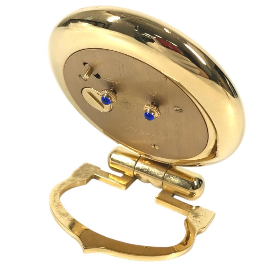 CARTIER カルティエ コリゼ デスククロック インテリア ロゴ ウォッチ トラベルクロック 置時計 ゴールド ユニセックス【中古】 | Cartier | 02