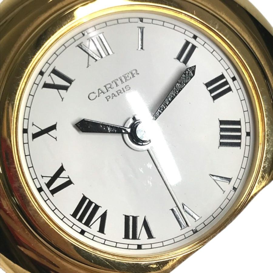 CARTIER カルティエ コリゼ デスククロック インテリア ロゴ ウォッチ トラベルクロック 置時計 ゴールド ユニセックス【中古】 | Cartier | 07