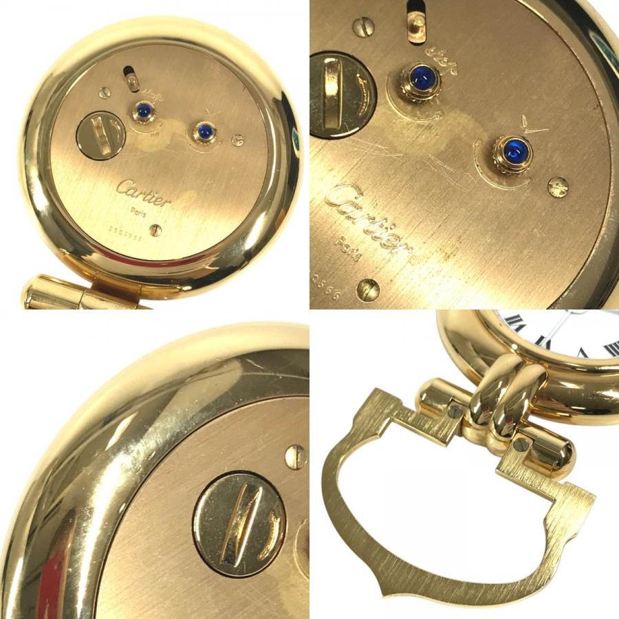 CARTIER カルティエ コリゼ デスククロック インテリア ロゴ ウォッチ トラベルクロック 置時計 ゴールド ユニセックス【中古】 | Cartier | 08