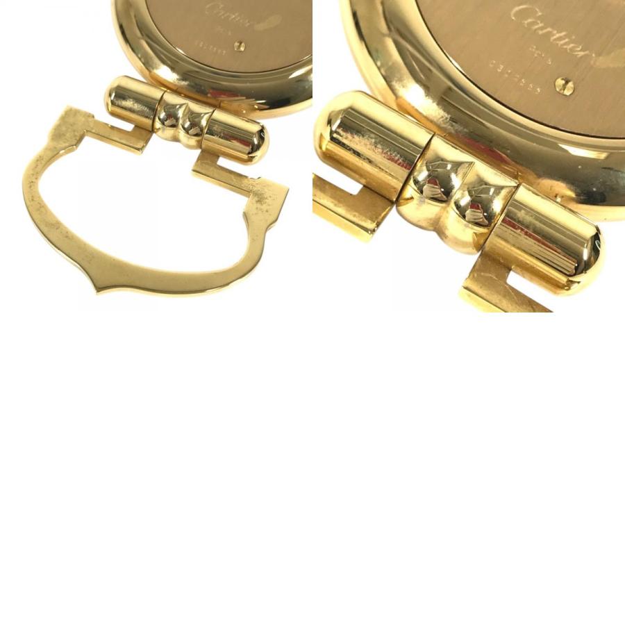 CARTIER カルティエ コリゼ デスククロック インテリア ロゴ ウォッチ トラベルクロック 置時計 ゴールド ユニセックス【中古】 | Cartier | 09