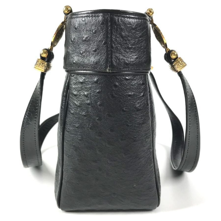 VERSACE ヴェルサーチ ロゴ サンバースト カバン トートバッグ 肩掛け ヴィンテージ ショルダーバッグ ブラック ユニセックス【中古】 |  | 03