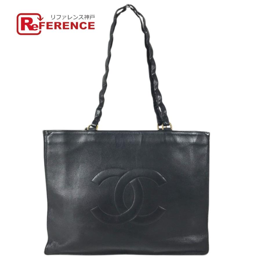 CHANEL シャネル CC ココマーク ロゴ デカココ カバン トートバッグ 肩掛け ヴィンテージ ショルダーバッグ ブラック ユニセックス【中古】 | CHANEL