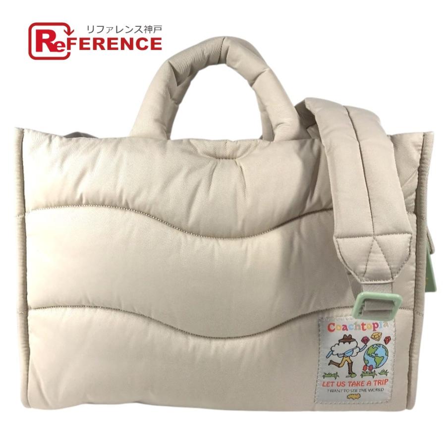 未使用 COACH コーチ CQ057 ループトート ショルダーバッグ 2WAYバッグ コーチトピア  トートバッグ ベージュ ユニセックス【中古】 | COACH