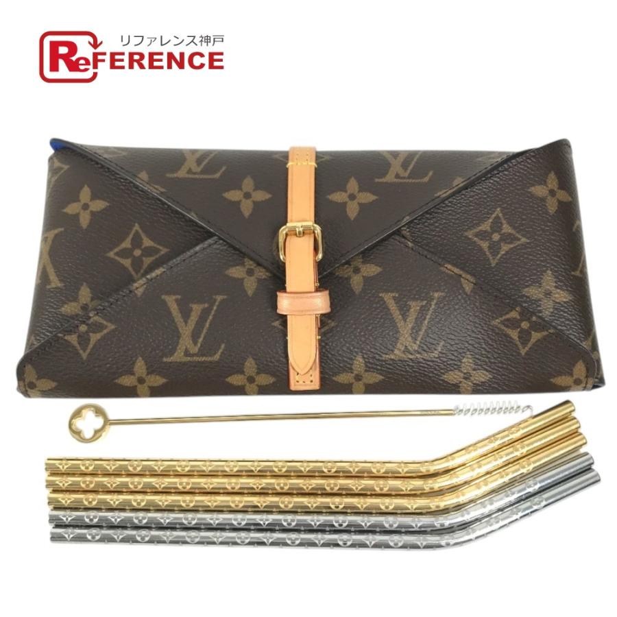 未使用 LOUIS VUITTON ルイヴィトン  GI0477 エテュイ6 パイユ ストロー6つ&ポーチセット マドラー ストローホルダー モノグラム【中古】 | LOUIS VUITTON