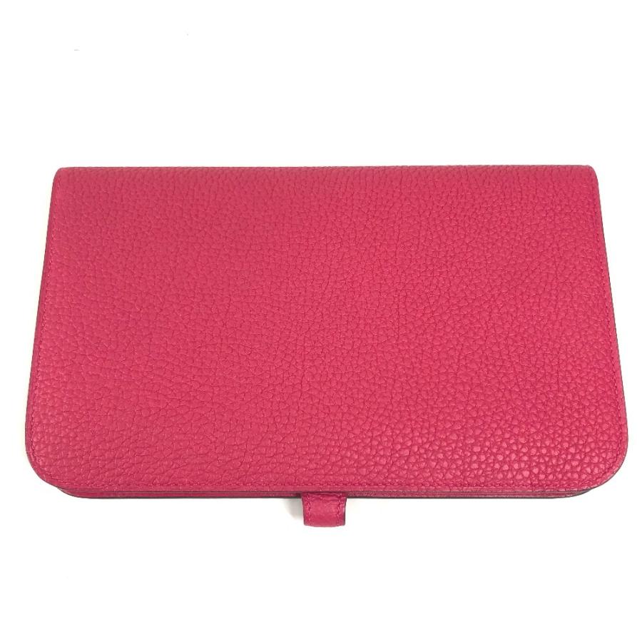 未使用 HERMES エルメス ドゴンデュオGM ドゴン デュオ GM ウォレット 財布  長財布 フランボワーズ ピンク レディース【中古】 | HERMES | 03