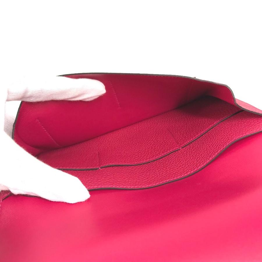 未使用 HERMES エルメス ドゴンデュオGM ドゴン デュオ GM ウォレット 財布  長財布 フランボワーズ ピンク レディース【中古】 | HERMES | 07