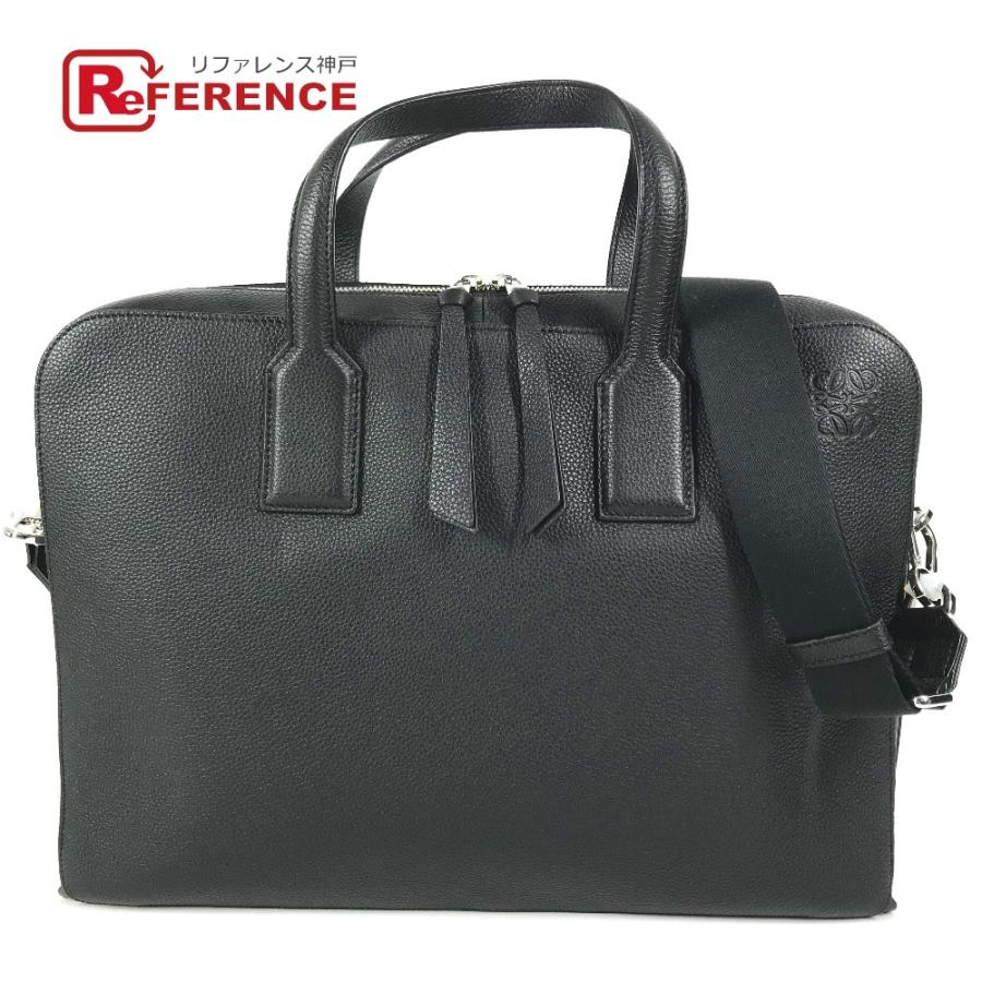 未使用 LOEWE ロエベ 337.12.P57  ゴヤ スリム ブリーフケース  ショルダーバッグ ブリーフケース 書類 ビジネスバッグ ブラック【中古】 | LOEWE