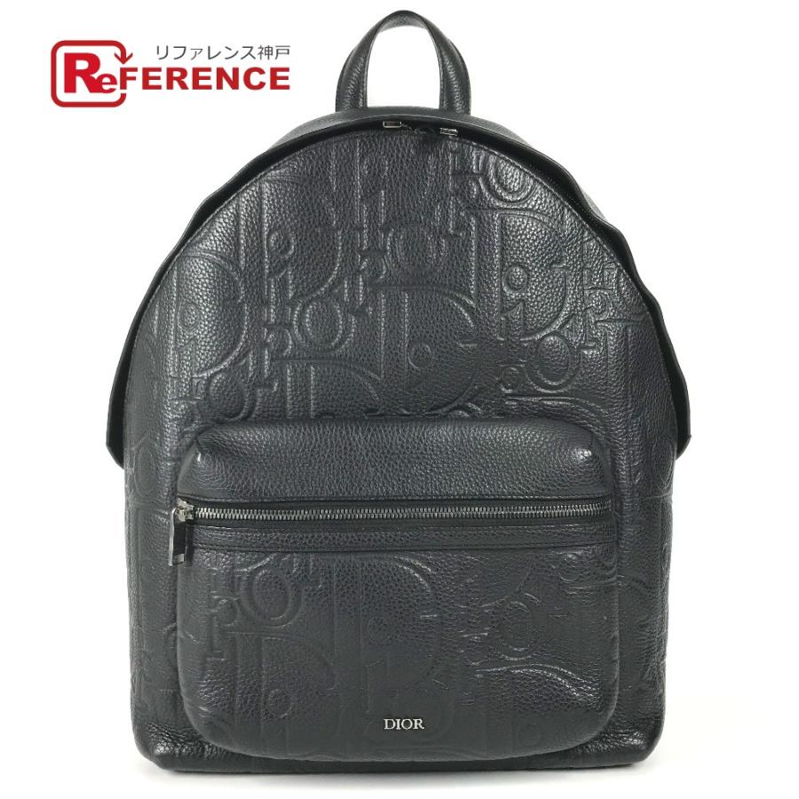Dior ディオール Dior Rider ジップ付き バックパック カバン バックパック 総ロゴ リュックサック ブラック メンズ【中古】 | 