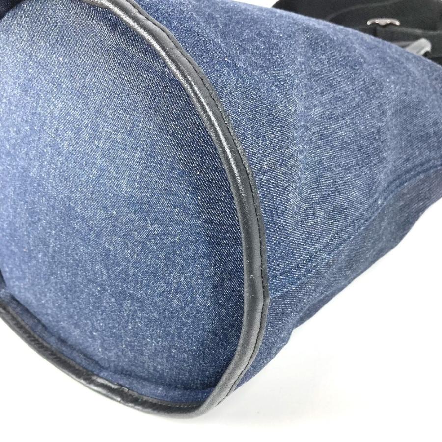 HUNTING WORLD ハンティングワールド ロゴ バケツ型 ばけつ型  2WAYバッグ ハンドバッグ トートバック ショルダーバッグ ブルー【中古】 |  | 05