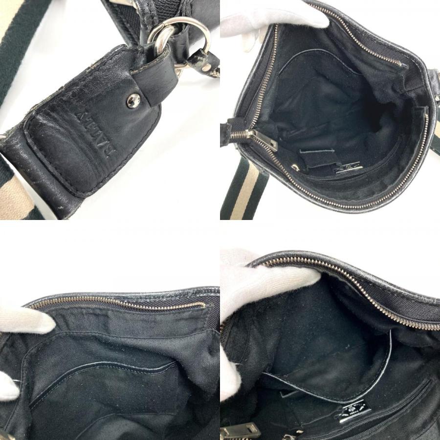 BALLY バリー ロゴ カバン 斜め掛け ポシェット ショルダーバッグ ブラック メンズ【中古】 | Bally | 08