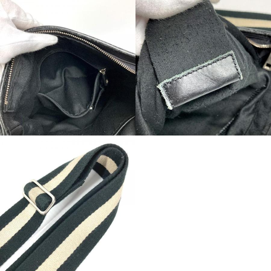 BALLY バリー ロゴ カバン 斜め掛け ポシェット ショルダーバッグ ブラック メンズ【中古】 | Bally | 09