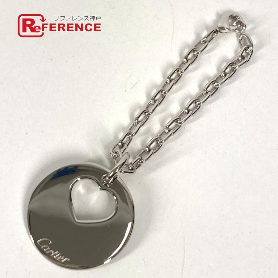 美品 CARTIER カルティエ ハート ロゴ バッグチャーム キーチェーン キーホルダー シルバー ユニセックス【中古】 | Cartier