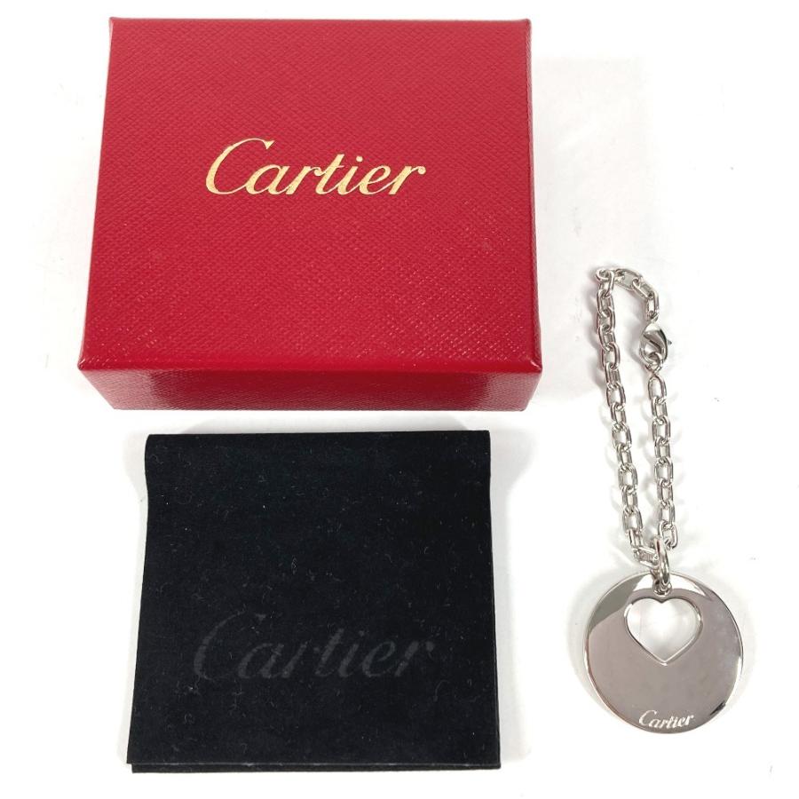 美品 CARTIER カルティエ ハート ロゴ バッグチャーム キーチェーン キーホルダー シルバー ユニセックス【中古】 | Cartier | 07