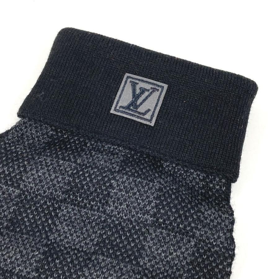 美品 LOUIS VUITTON ルイヴィトン M70006 ゴン・プティ ダミエ グローブ ダミエグラフィット 手袋 ブラック メンズ【中古】 | LOUIS VUITTON | 03