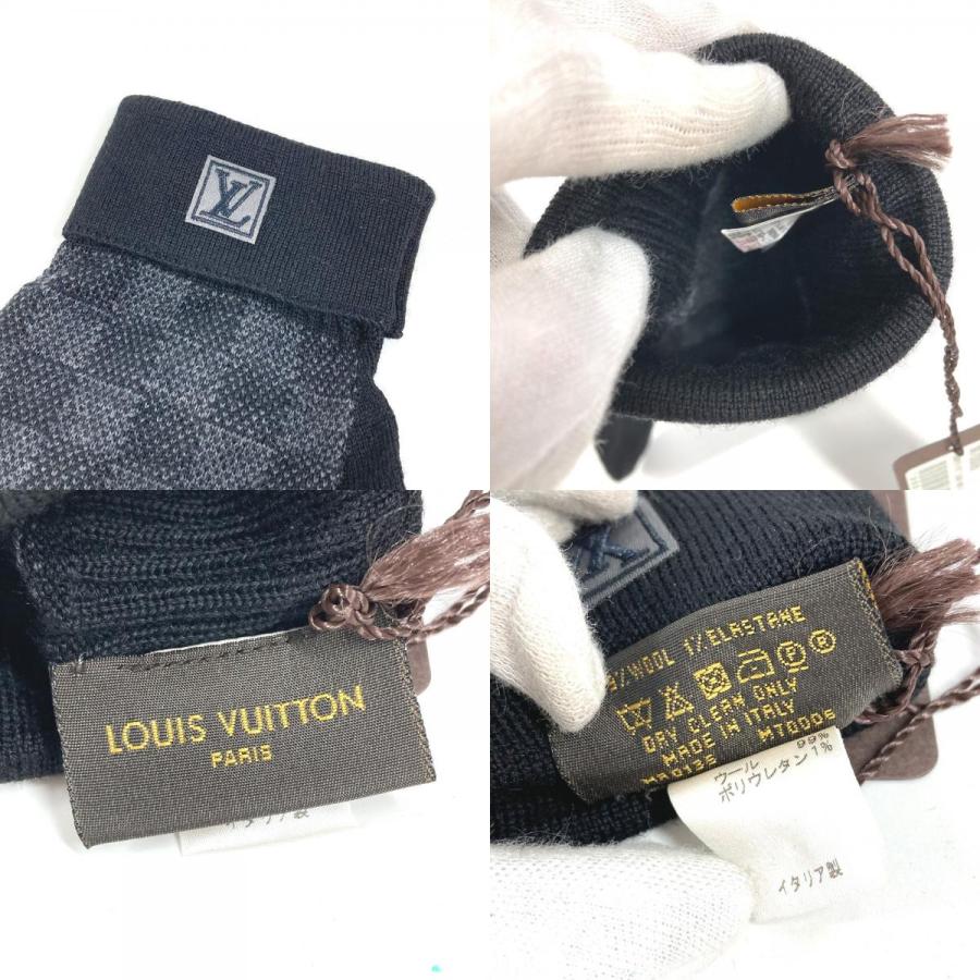 美品 LOUIS VUITTON ルイヴィトン M70006 ゴン・プティ ダミエ グローブ ダミエグラフィット 手袋 ブラック メンズ【中古】 | LOUIS VUITTON | 08