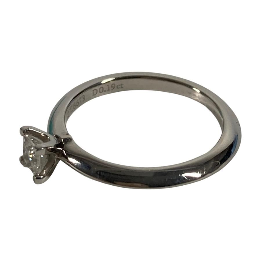 美品 TIFFANY&Co. ティファニー プリンセスカット プラチナ アクセサリー D0.19ct ダイヤ  リング・指輪 シルバー レディース【中古】 | TIFFANY&Co. | 02