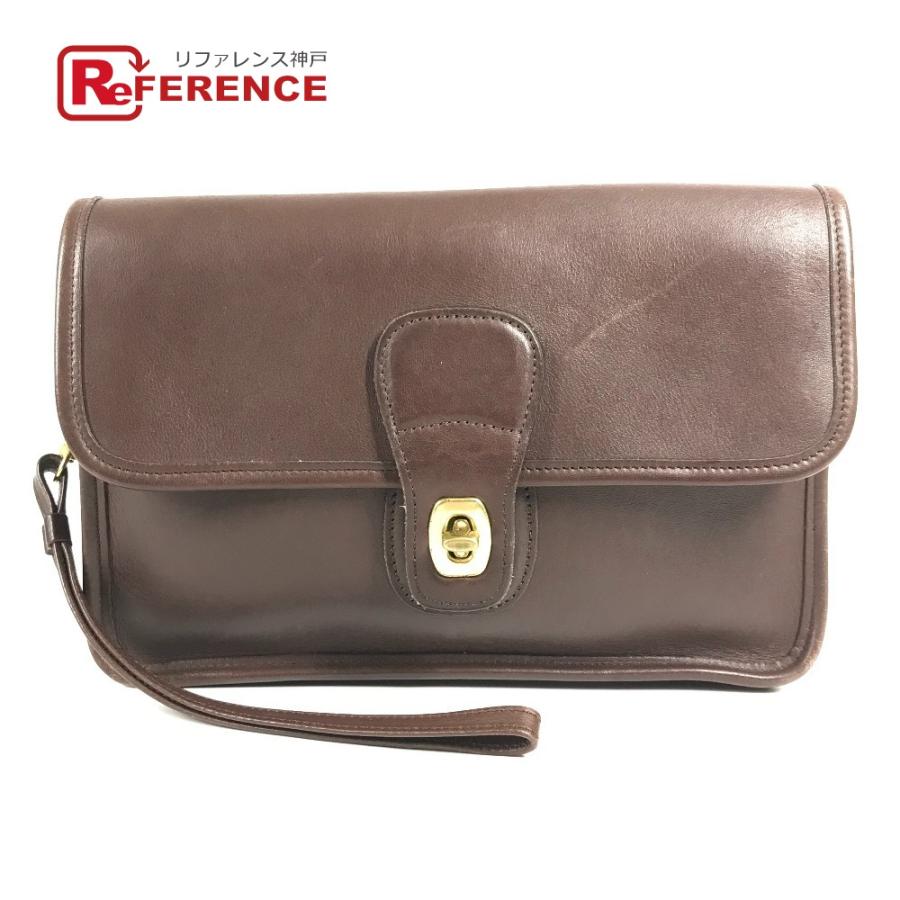 COACH コーチ 9832 ロゴ カバン ストラップ付き フラップ クラッチバッグ オールドコーチ セカンドバッグ ブラウン ユニセックス【中古】 | COACH