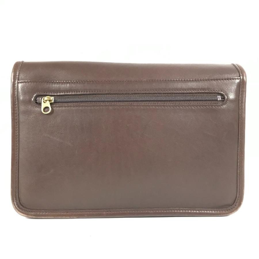 COACH コーチ 9832 ロゴ カバン ストラップ付き フラップ クラッチバッグ オールドコーチ セカンドバッグ ブラウン ユニセックス【中古】 | COACH | 01
