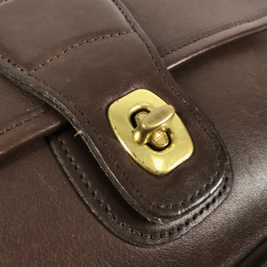 COACH コーチ 9832 ロゴ カバン ストラップ付き フラップ クラッチバッグ オールドコーチ セカンドバッグ ブラウン ユニセックス【中古】 | COACH | 06