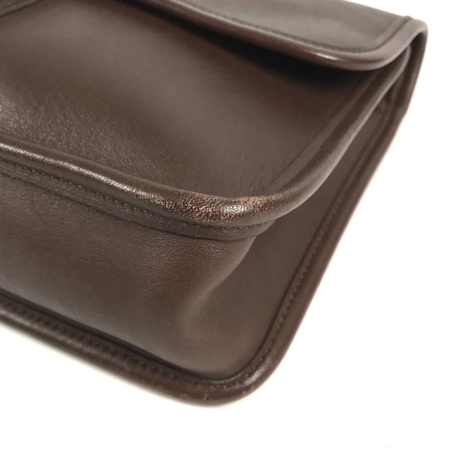 COACH コーチ 9832 ロゴ カバン ストラップ付き フラップ クラッチバッグ オールドコーチ セカンドバッグ ブラウン ユニセックス【中古】 | COACH | 07