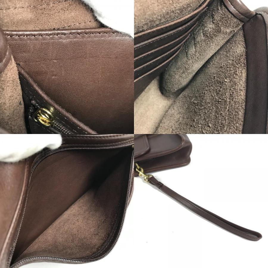 COACH コーチ 9832 ロゴ カバン ストラップ付き フラップ クラッチバッグ オールドコーチ セカンドバッグ ブラウン ユニセックス【中古】 | COACH | 09