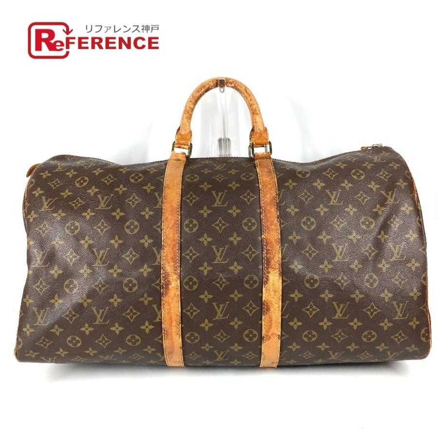 LOUIS VUITTON ルイヴィトン M41424 キーポル55 デベソ 旅行バッグ トラベルバッグ モノグラム ボストンバッグ ブラウン【中古】 | LOUIS VUITTON