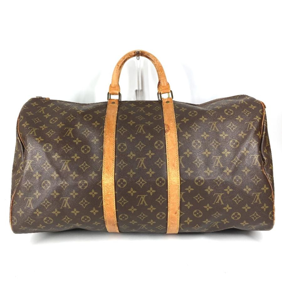 LOUIS VUITTON ルイヴィトン M41424 キーポル55 デベソ 旅行バッグ トラベルバッグ モノグラム ボストンバッグ ブラウン【中古】 | LOUIS VUITTON | 01