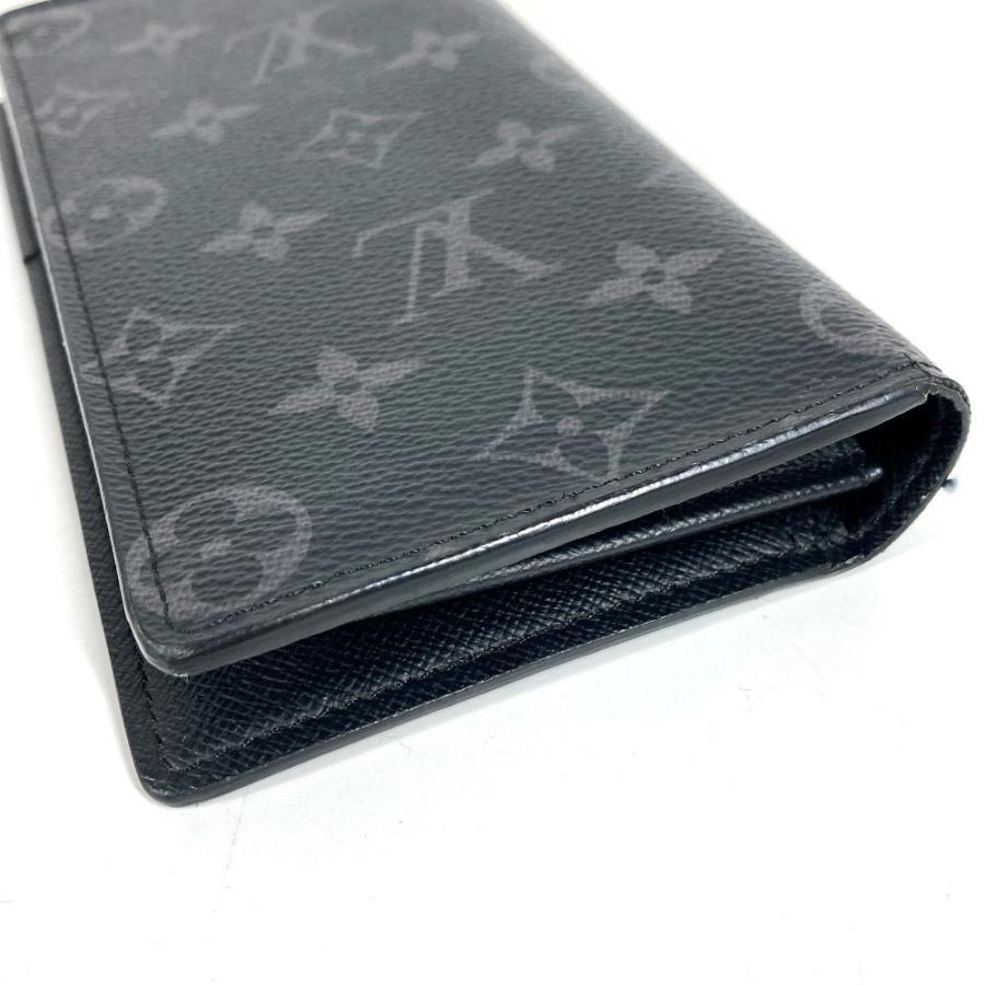 LOUIS VUITTON ルイヴィトン M61697 ポルトフォイユ ブラザ ロングウォレット 2つ折り モノグラムエクリプス 長財布 ブラック【中古】 | LOUIS VUITTON | 04