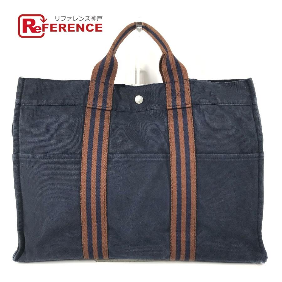 HERMES エルメス フールトゥMM フールトゥ MM カバン トートバッグ ハンドバッグ ネイビー ユニセックス【中古】 | HERMES