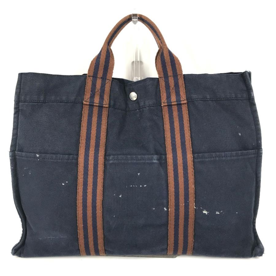 HERMES エルメス フールトゥMM フールトゥ MM カバン トートバッグ ハンドバッグ ネイビー ユニセックス【中古】 | HERMES | 01