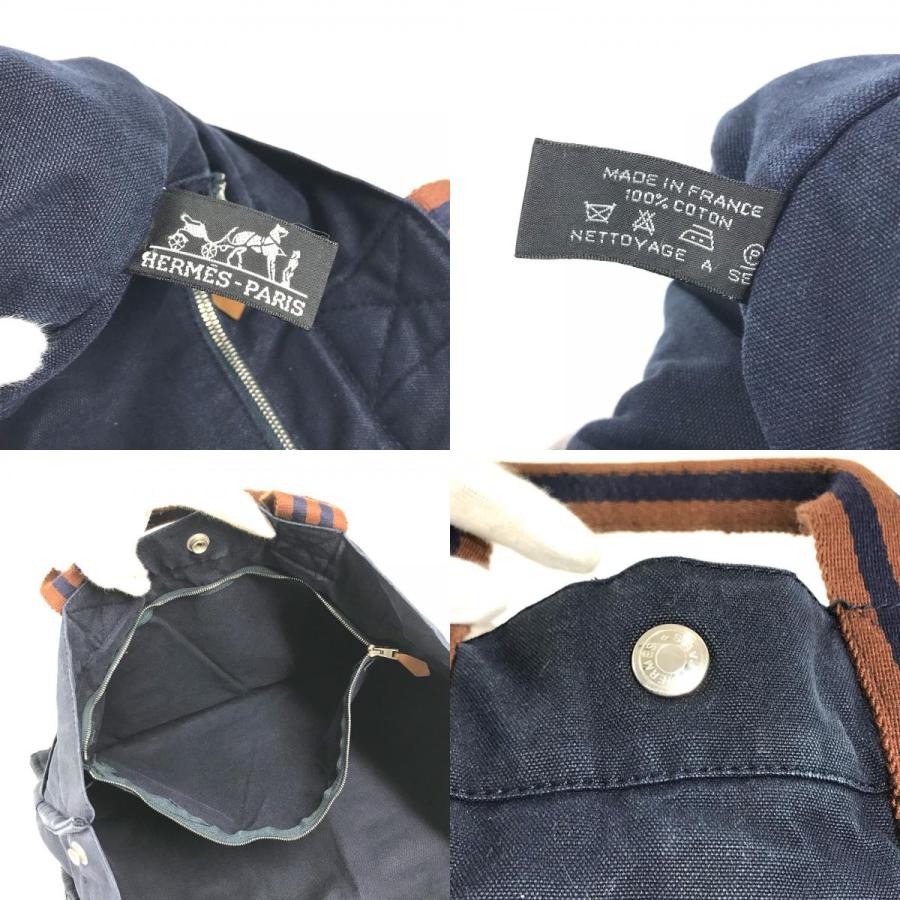 HERMES エルメス フールトゥMM フールトゥ MM カバン トートバッグ ハンドバッグ ネイビー ユニセックス【中古】 | HERMES | 09