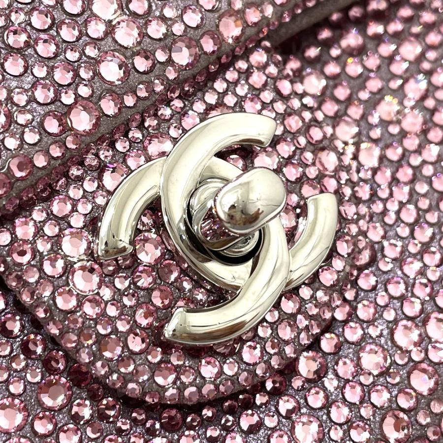 CHANEL シャネル ラスベガス ベラージオ店限定 CCココマーク スワロフスキー Wチェーン ショルダーバッグ レディース【中古】 | CHANEL | 03