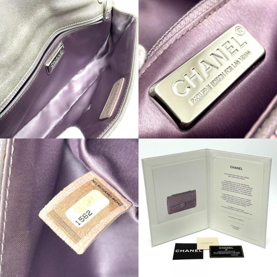 CHANEL シャネル ラスベガス ベラージオ店限定 CCココマーク スワロフスキー Wチェーン ショルダーバッグ レディース【中古】 | CHANEL | 08